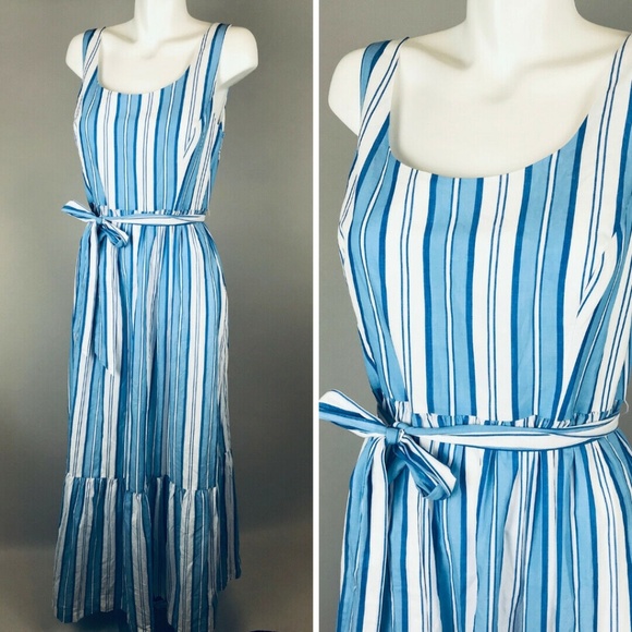 Vineyard Vines Dresses & Skirts - Vineyard Vines Blue Ocean Stripe Tiered Maxi Dress
